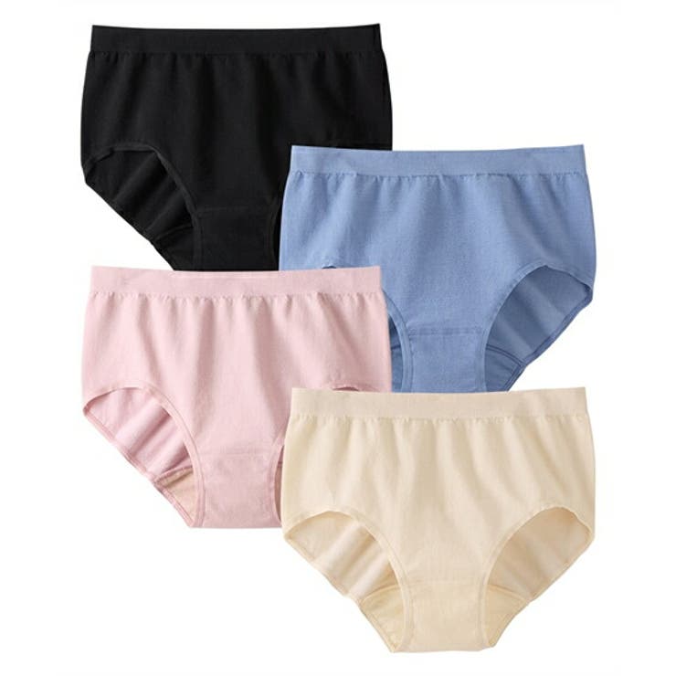 スモーキーカラー | 綿混伸びーる深ばき丈ショーツ４枚組 | nissen