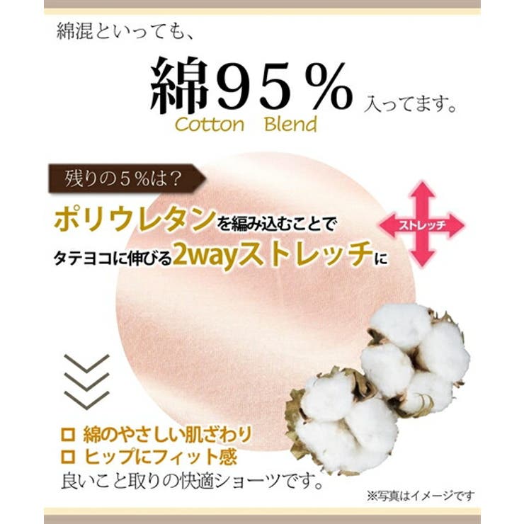 ショーツ 綿混ストレッチ お腹らくちん | nissen | 詳細画像13 