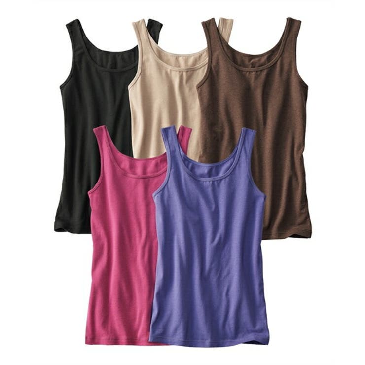 ネオダークカラー | 綿１００％タンクトップ５枚組 | nissen