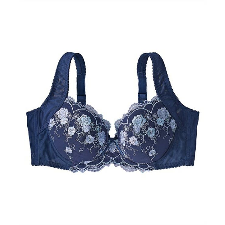 ネイビー | Ｋの補正でバストをきれいに見せるブラジャー（Kの補正）（トリンプ） | nissen