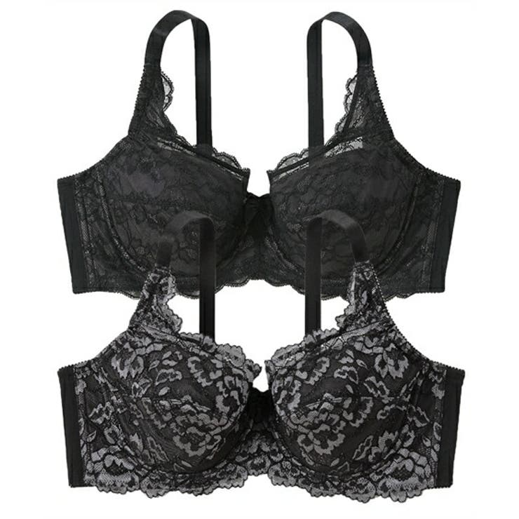 黒×茶 | ブラジャー フルカップブラジャー２枚組 ( | nissen