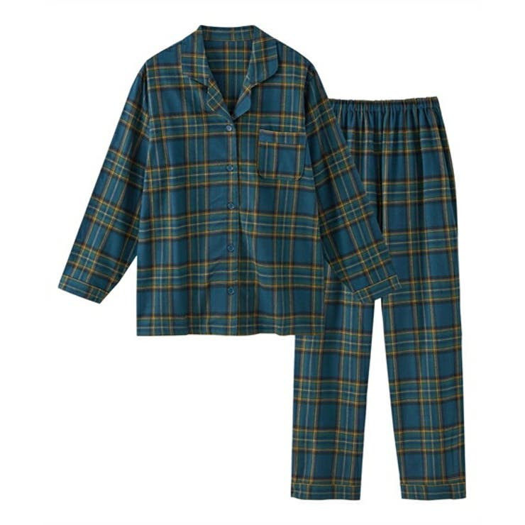 ブルー系チェック | パジャマ ルームウェア ニッセン | nissen