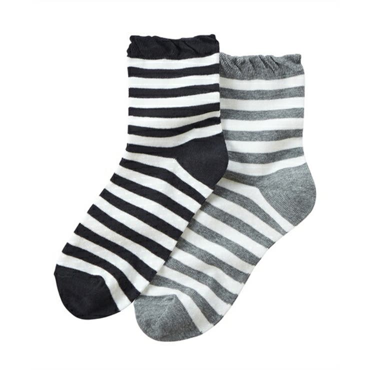 足口ゆったりベーシッククルーソックス１０足組 | nissen | 詳細画像14 