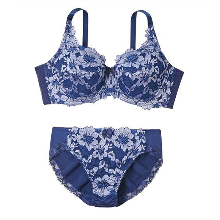 ネイビー | ブラショーツセット フルカップブラジャー ショーツ | nissen