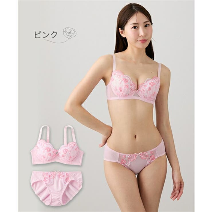 ブラショーツセット 小花柄 刺しゅう | nissen | 詳細画像8 