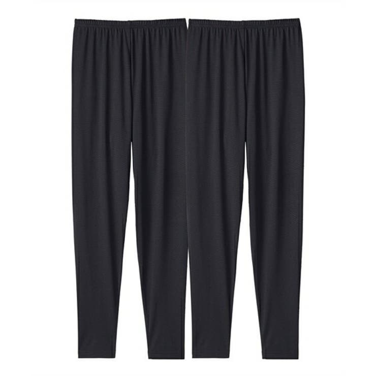 黒2枚 | 暑がりさんの冬インナー １０分丈レギンス２枚組（吸湿発熱 吸汗速乾 | nissen