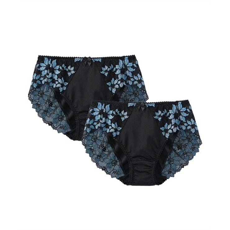 黒×ブルー | ショーツ 大きいサイズ ニッセン | nissen