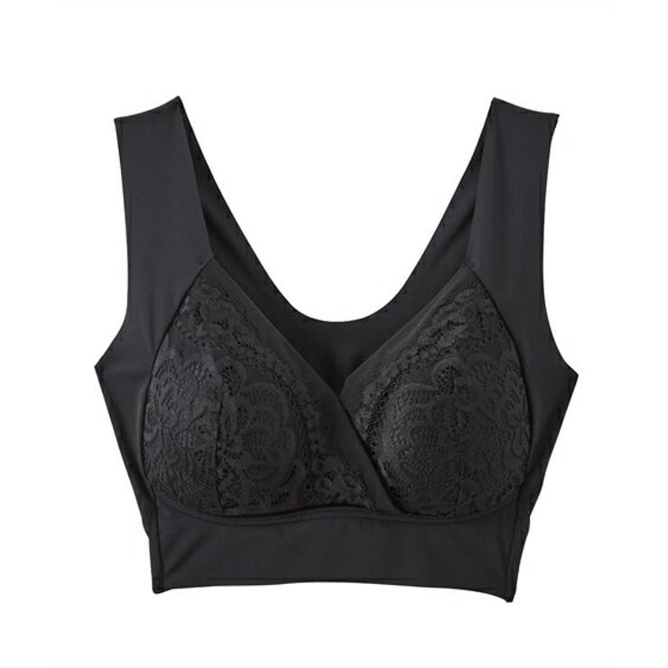 ブラック | ブラジャー ヘム ノンワイヤーブラジャー | nissen