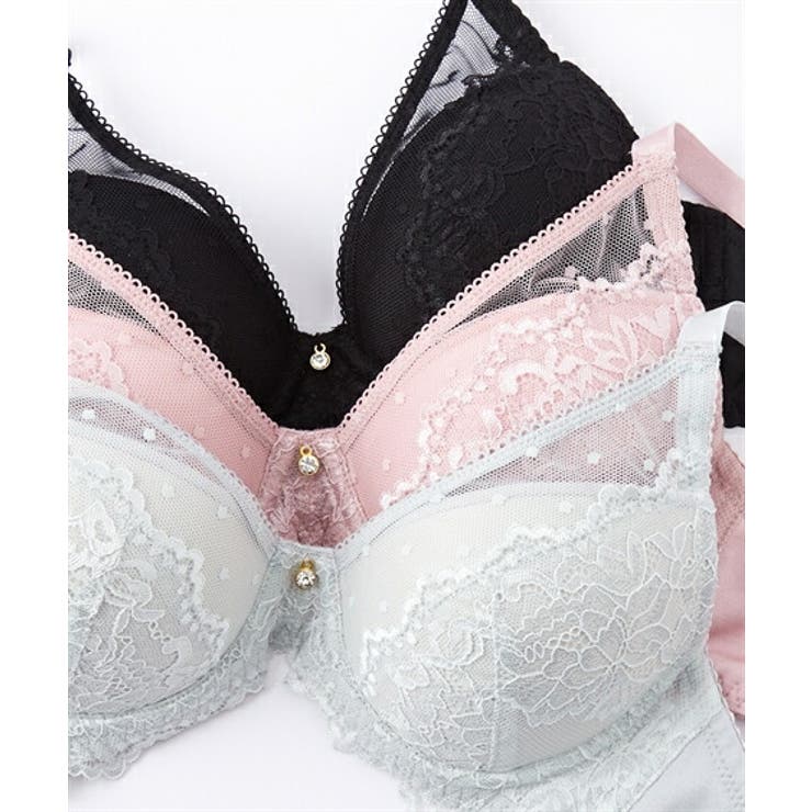 シアードット ノンワイヤーブラジャーショーツセット[品番