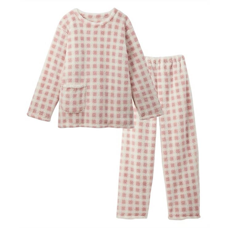 ピンク系チェック | パジャマ ルームウェア 大きいサイズ | nissen