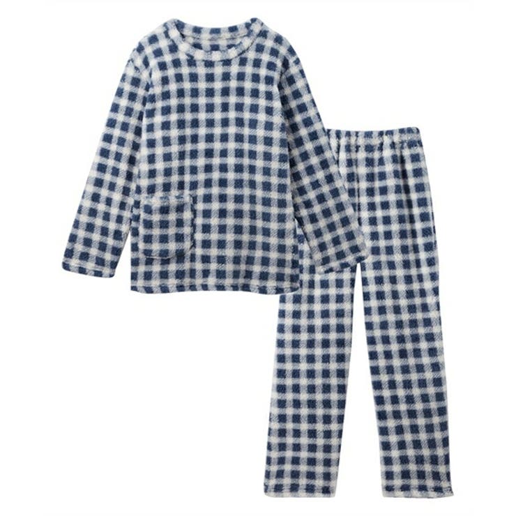 ブルー系チェック | パジャマ ルームウェア 大きいサイズ | nissen