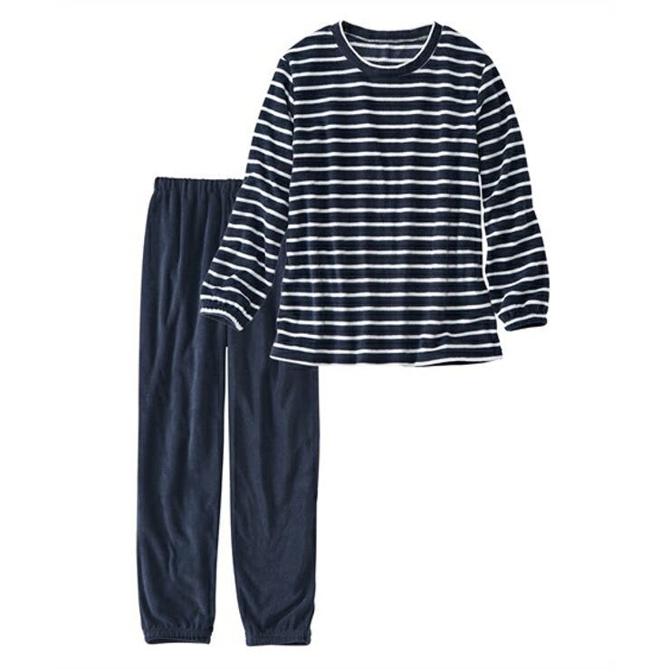 ネイビー×オフホワイト | パジャマ ルームウェア 大きいサイズ | nissen