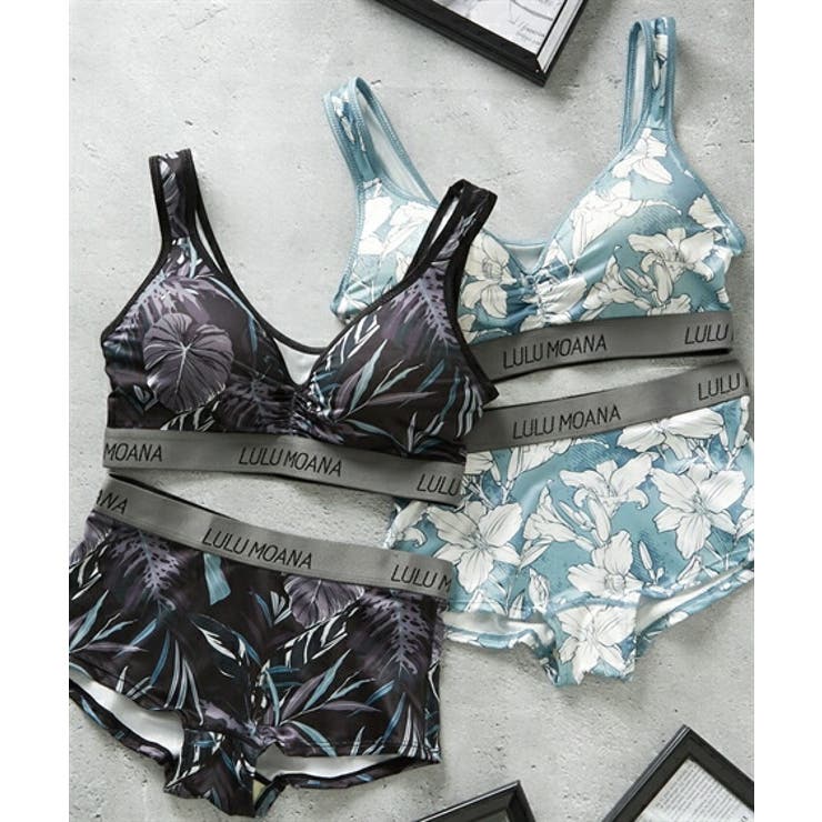 ボタニカルプリント ハーフトップブラジャーショーツセット | nissen | 詳細画像2