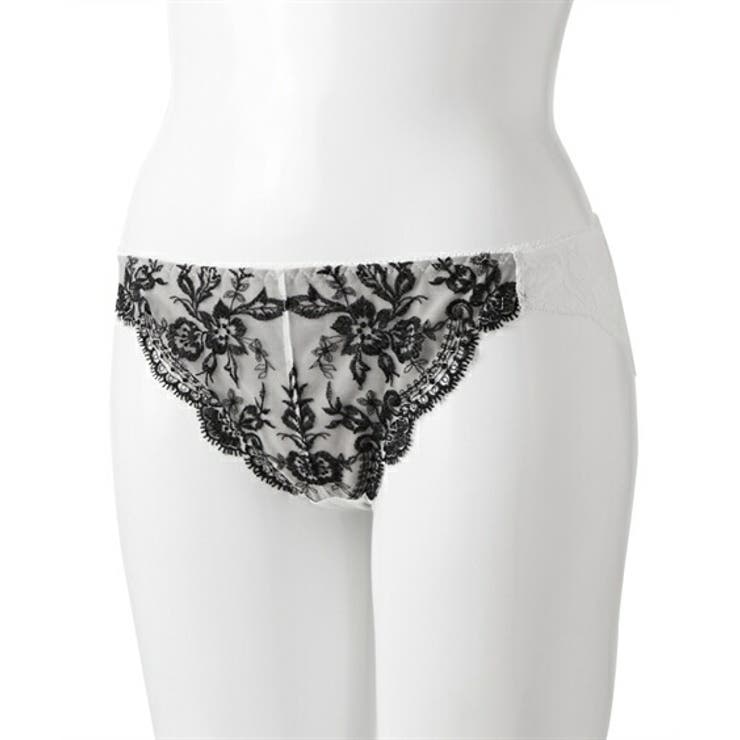 モノクロアーチランジェリーセット（カップ付き）[品番：NISW0001702