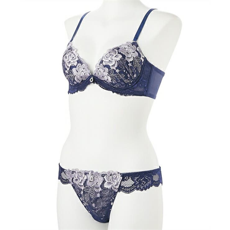 ①リピ割&複数割-550★B65×3セット✨ブラショーツセット♥️ WEB限定】美胸ソフトブラ クラッシーペタルズ ブラ＆ショーツ