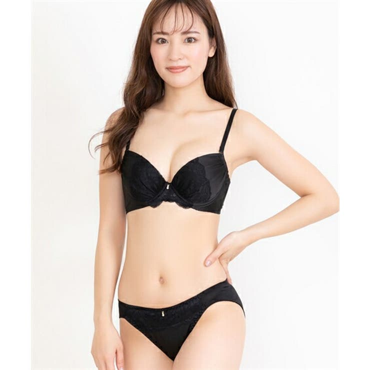 G85/LL-I95/4L)脇高サテンレースブラジャーショーツセット[品番