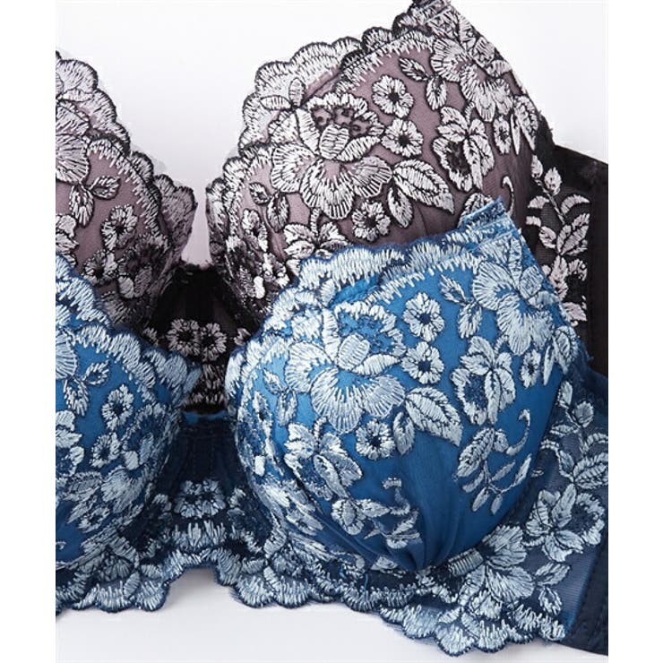 脇高エレガントブーケブラジャーショーツセット[品番：NISW0001876