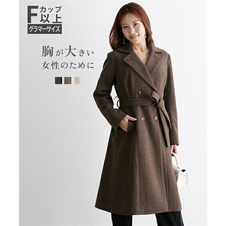 イシカワラボ★ひとみ別注ウールコート　新品未使用 ブラウン イシカワラボ☆ヒトミ 裏ミンク調起毛 ソフトダンボール フーディー