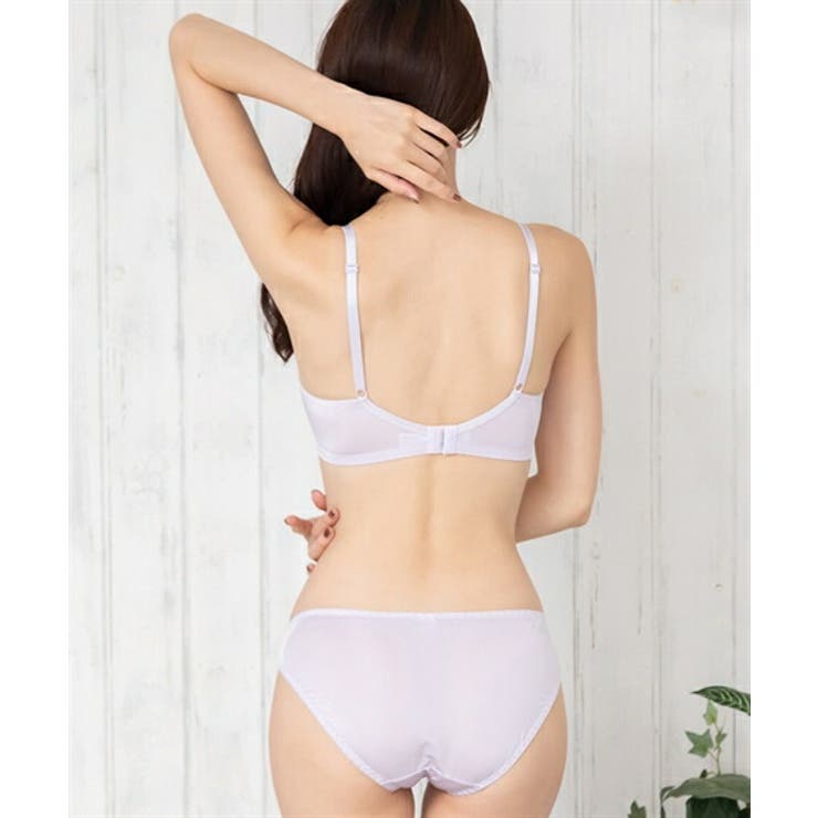 A70/M-D80/L)脇高ロマンティックブーケブラジャーショーツセット[品番