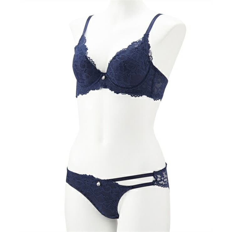 G85/LL-I95/4L)ローズ柄総レース ブラジャーショーツセット[品番