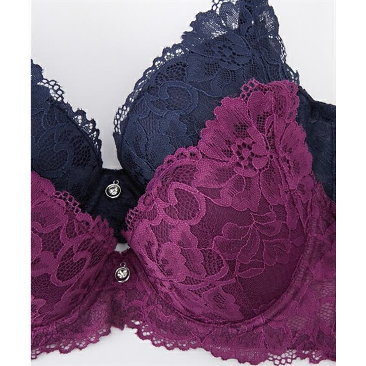 G85/LL-I95/4L)ローズ柄総レース ブラジャーショーツセット[品番