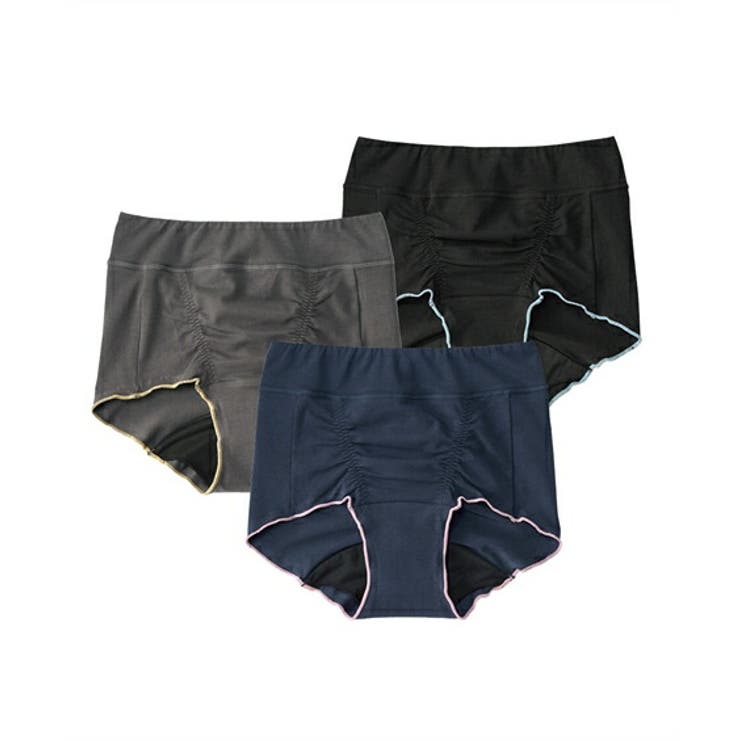 ネイビー+チャコールグ | ショーツ ニッセン 綿混 | nissen