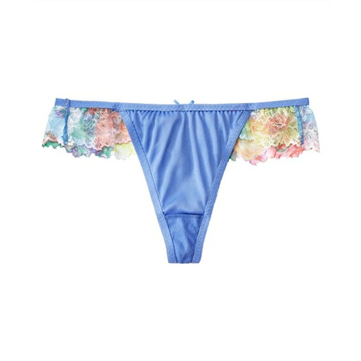 ショーツ3枚 フラワープリントレースTバックショーツ3枚組[品番