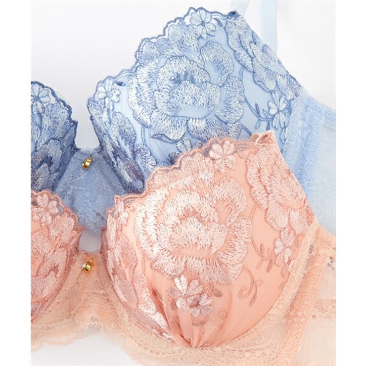 A70/M-F80/L)脇高パステルシアーフラワーブラジャーショーツセット