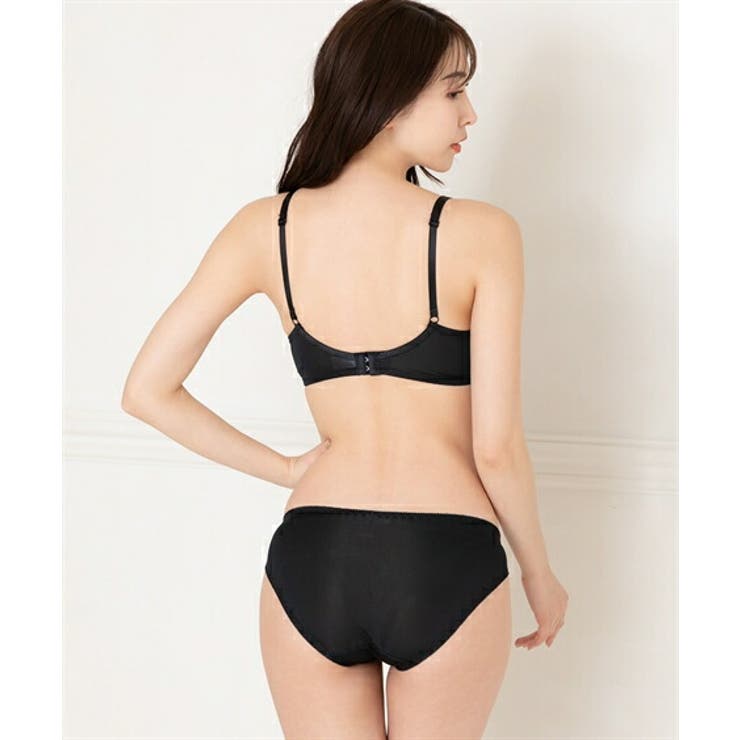 脇高エレガントフラワー刺繍ブラジャーショーツセット[品番