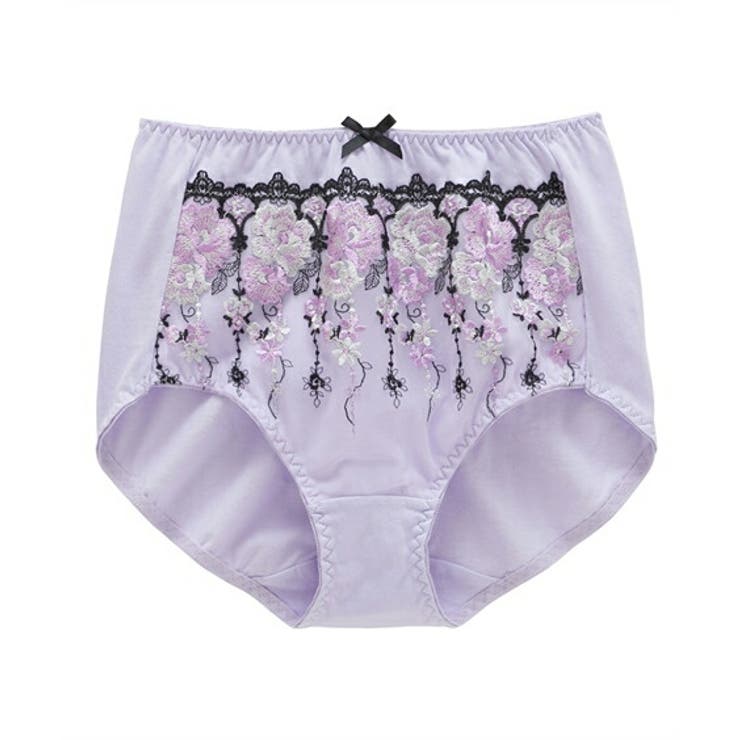 ラベンダー | 綿１００％ レースがおなかにあたりにくい深ばき丈ショーツ【1枚から買える！】 | nissen
