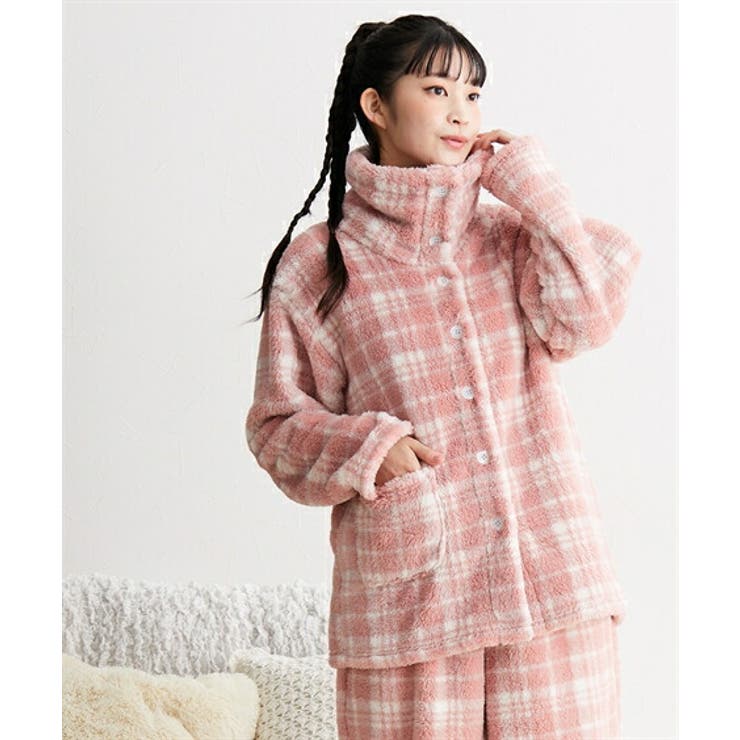 ルームウェア・パジャマ House on the hill Wガーゼ×無撚糸パイル Vネックプルオーバーパジャマ 8分袖