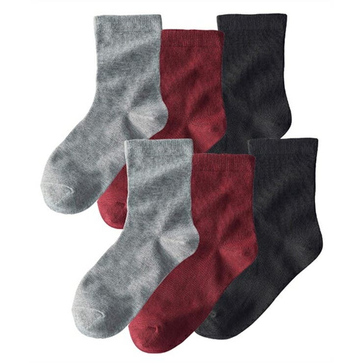 グレー+エンジ+黒 | 靴下 ニッセン ウォームコア | nissen