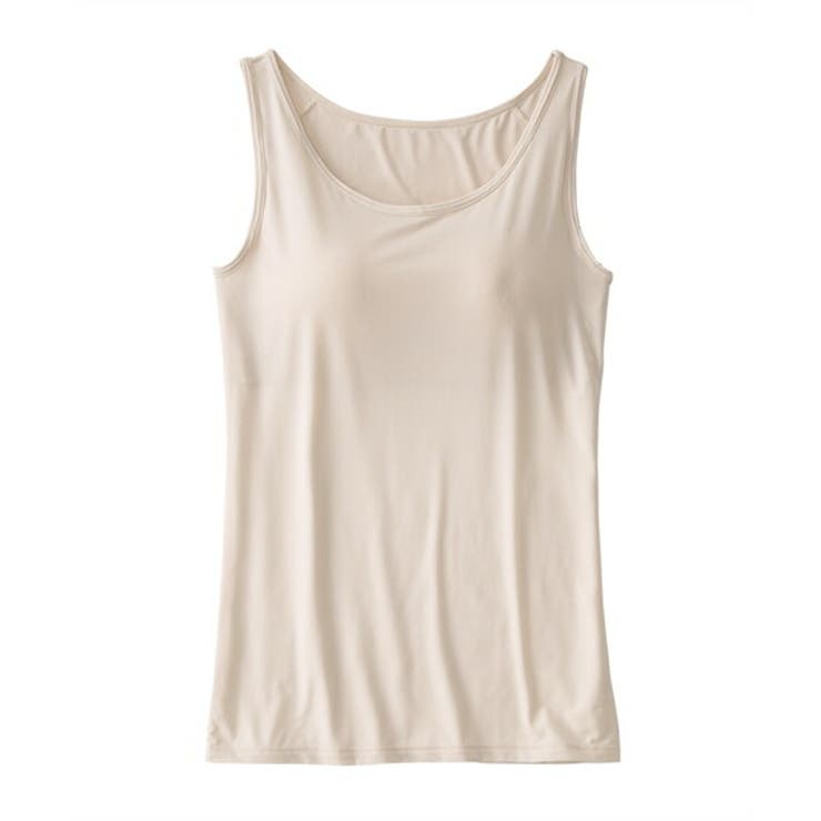 ベージュ | 超冷感 ブラトップタンクトップ(接触冷感・吸汗速乾・UVカット） | nissen
