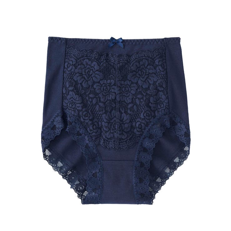 ネイビー | 綿１００％ フライスレーシー深ばき丈ショーツ【1枚から買える！】 | nissen