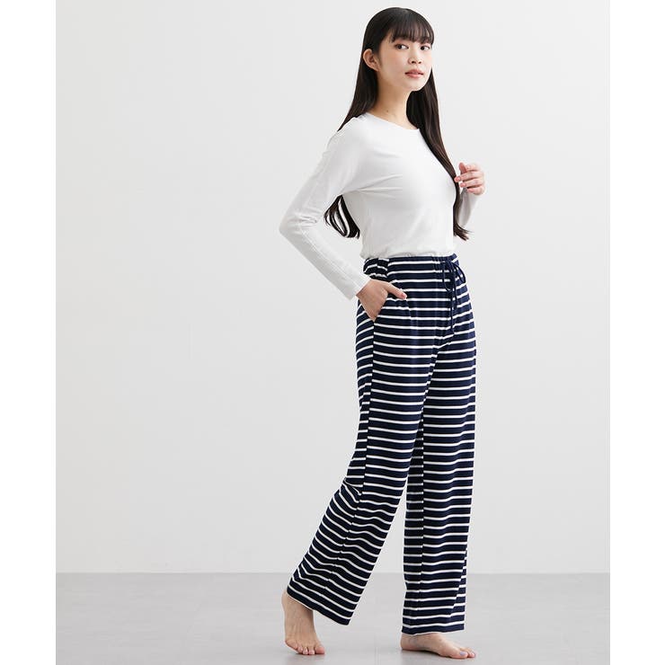 S M L LL 綿混スムースルームパンツ | nissen | 詳細画像9 