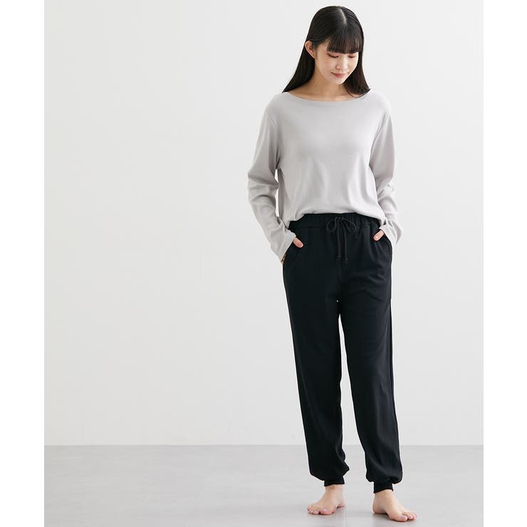 4L 5L 6L 綿混スムース裾リブルームパンツ | nissen | 詳細画像12 