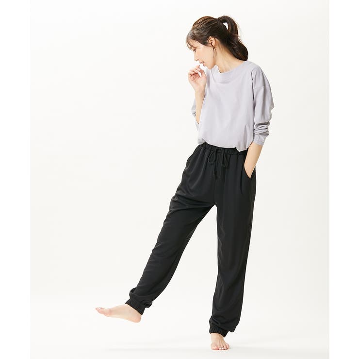 吸汗速乾 ジャージリラックス裾ゴムロングパンツ | nissen | 詳細画像8 