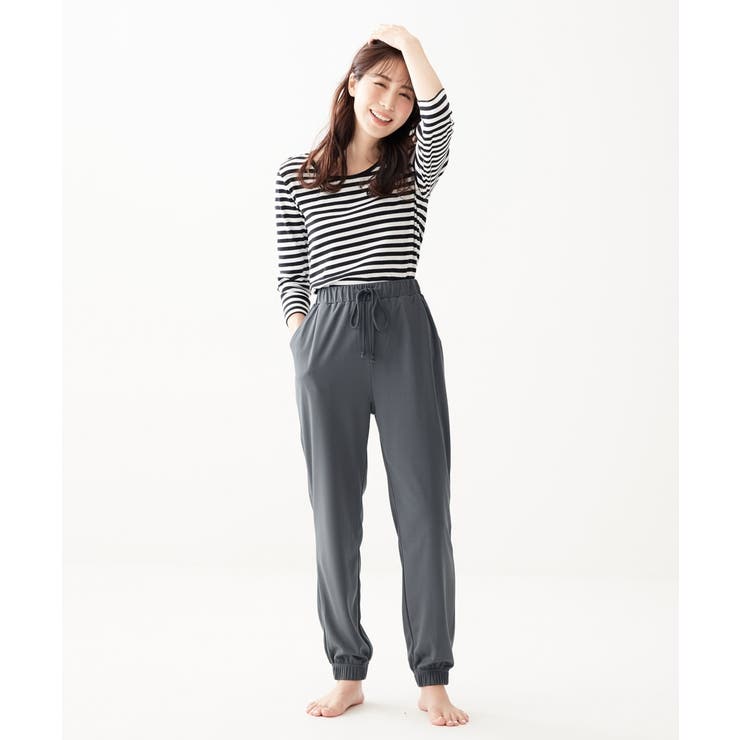 吸汗速乾 ジャージリラックス裾ゴムロングパンツ | nissen | 詳細画像9 