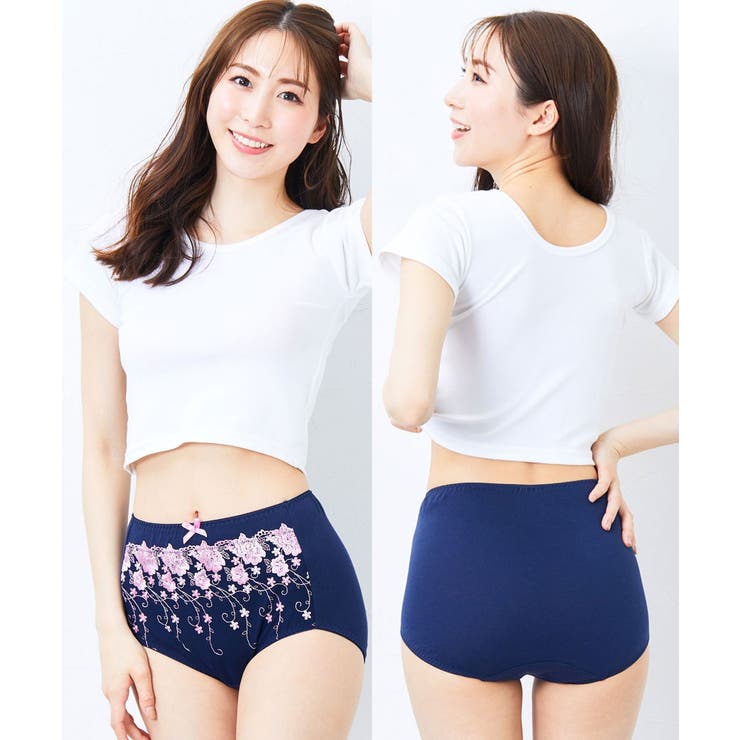 綿１００％ レースがおなかにあたりにくい深ばき丈ショーツ８枚組 | nissen | 詳細画像17 