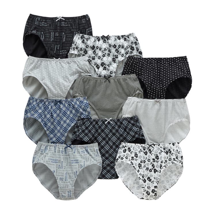 綿１００％プリント ゴムが肌側にあたらないショーツ１０枚組 | nissen | 詳細画像15 