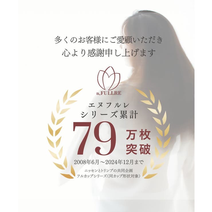 脇高編レースフルカップブラジャー（わすれな草柄）（日本製レース）（トリンプ）（n… | nissen | 詳細画像12 