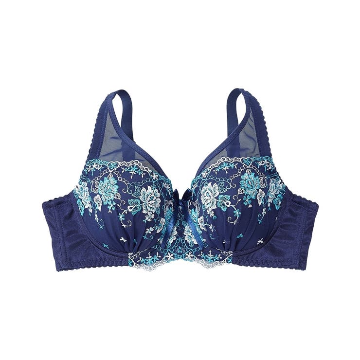 ネイビー系 | バストをしっかり包むフルカップブラジャー | nissen