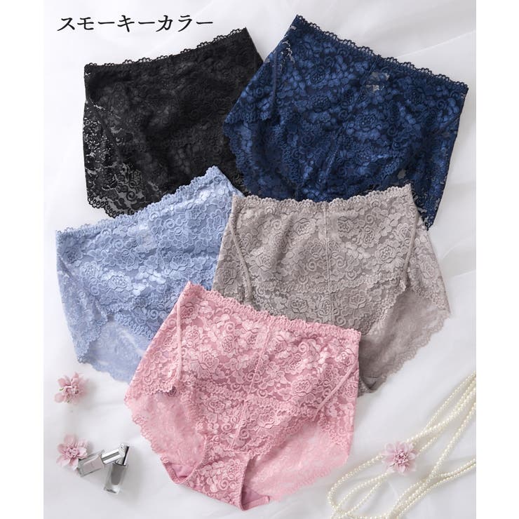 綿混ストレッチレーシー深ばき丈ショーツ５枚組 | nissen | 詳細画像10 