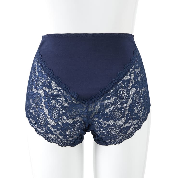 綿混ストレッチレーシー深ばき丈ショーツ５枚組 | nissen | 詳細画像19 