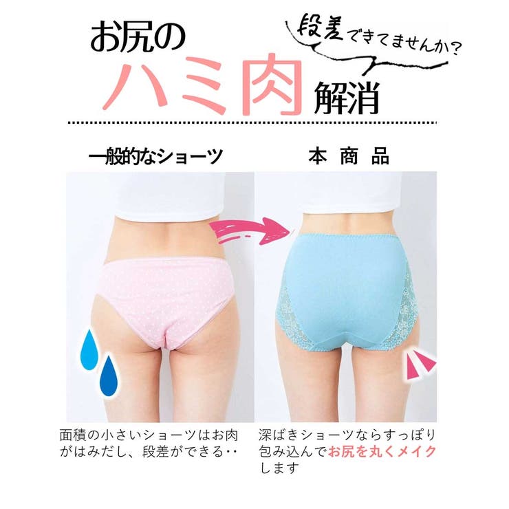 綿１００％ サイドレース深ばき丈ショーツ８枚組 | nissen | 詳細画像10 