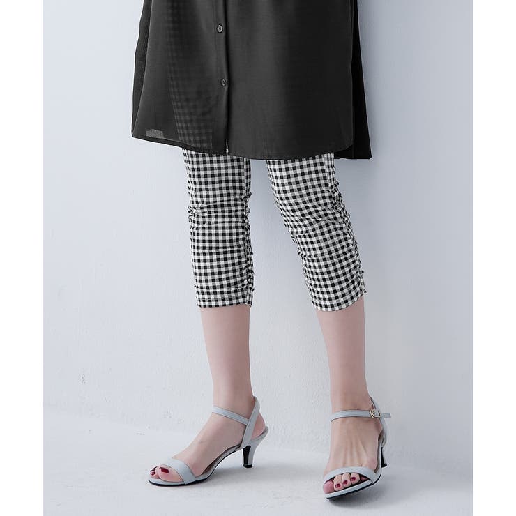 綿混 接触冷感裾シャーリング7分丈レギンス2枚組（UVカット） | nissen | 詳細画像14 