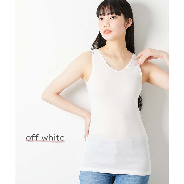 吸汗速乾 ロング丈綿混タンクトップ３枚組 | nissen | 詳細画像13 