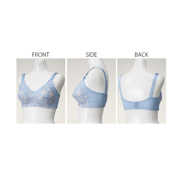 小花ノンワイヤー安定ブラジャー(2色レースは日本製) | nissen | 詳細画像8