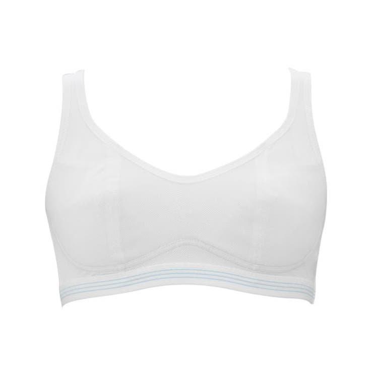 ホワイト | 吸汗速乾抗菌加工 部活ブラ サラサラデイリーハーフトップブラジャー（ルシアン） | nissen
