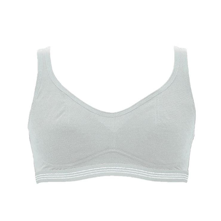 グレー | 吸汗速乾抗菌加工 部活ブラ サラサラデイリーハーフトップブラジャー（ルシアン） | nissen